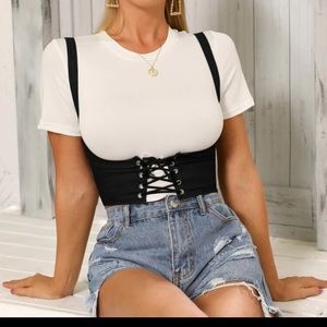 SHEIN Grammet Corset Like Top